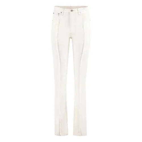 Maison Margiela , Flared Metal Rival Jeans ,White female, Sizes: