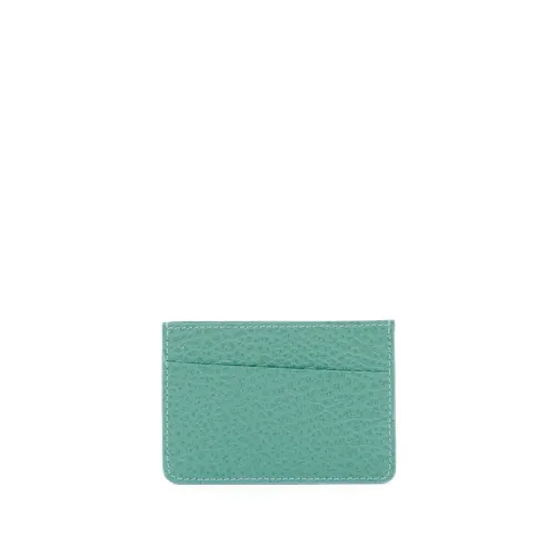 Maison Margiela , Grained Leather Card Holder ,Blue female, Sizes: ONE SIZE