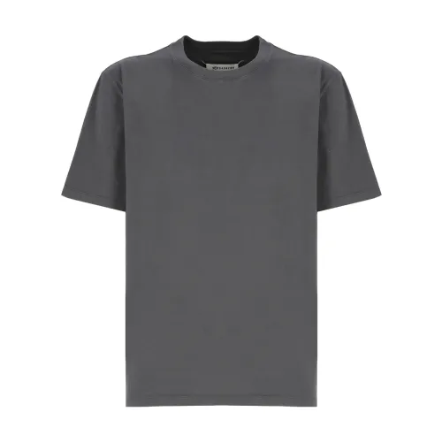 Maison Margiela , Grey Cotton T-shirt with Iconic 4 Stitches ,Gray male, Sizes: