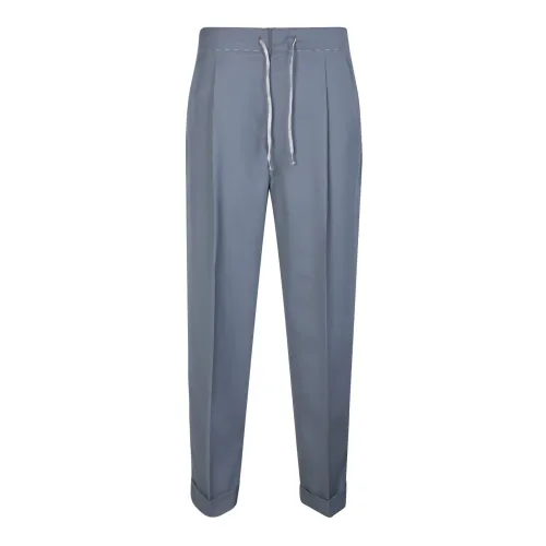 Maison Margiela , Grey Wool Twill Trousers ,Gray male, Sizes: