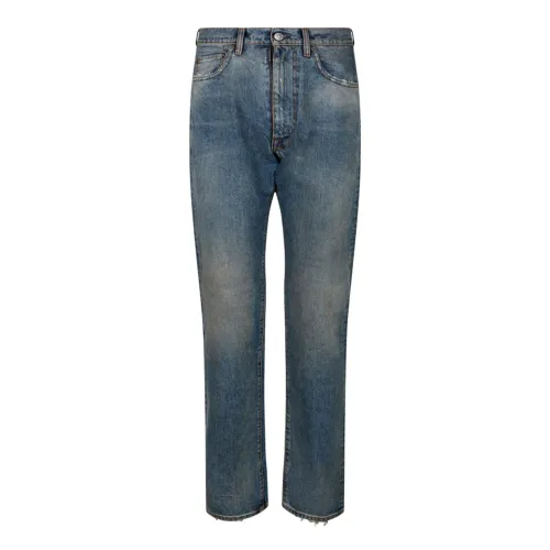 Maison Margiela , Light Blue Low Rise Cotton Jeans ,Blue male, Sizes:
