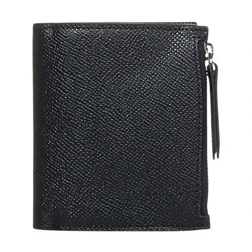 Maison Margiela , Luxury Black Wallet with Four Stitches Detail ,Black male, Sizes: ONE SIZE