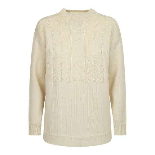 Maison Margiela , Luxury Wool Knit Sweater ,Beige male, Sizes: