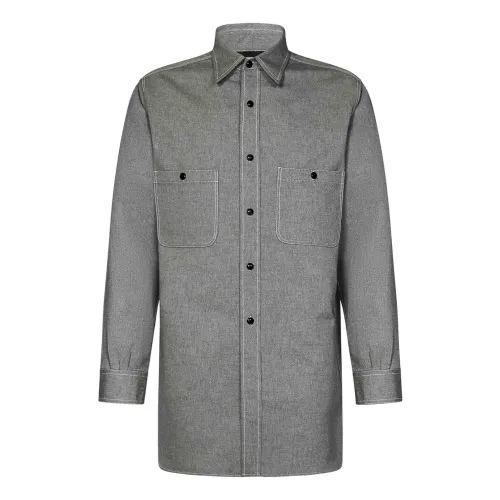 Maison Margiela , Men's Clothing Shirts Grey Ss24 ,Gray male, Sizes: