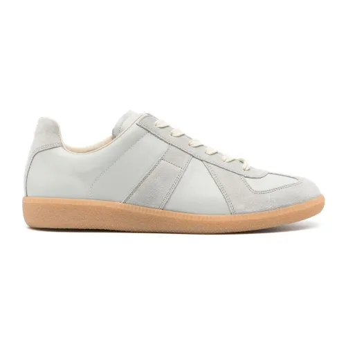Maison Margiela , Replica Grey Leather Low-Top Sneakers ,Multicolor male, Sizes: