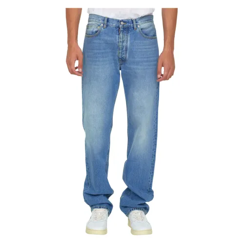 Maison Margiela , Si1LA0001 S30561 Straight Denim Jeans ,Blue male, Sizes: