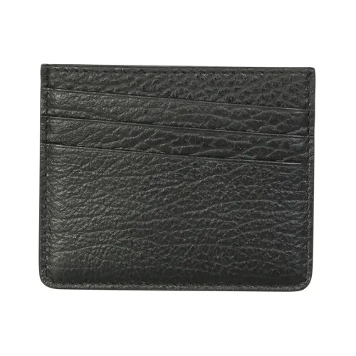 Maison Margiela , Signature Black Leather Cardholder ,Black male, Sizes: ONE SIZE
