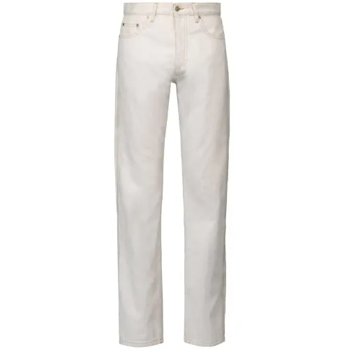 Maison Margiela , Slim-Fit White Jeans with Asymmetric Pocket ,White male, Sizes: