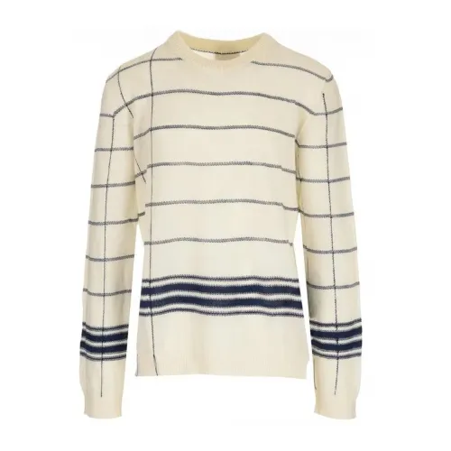 Maison Margiela , Striped Wool Sweater Crew Neck ,Multicolor female, Sizes: