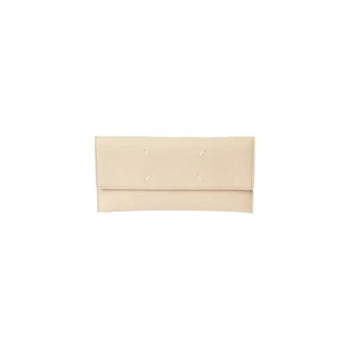 Maison Margiela , Stylish Beige Leather Wallet with Hand Strap ,Beige female, Sizes: ONE SIZE