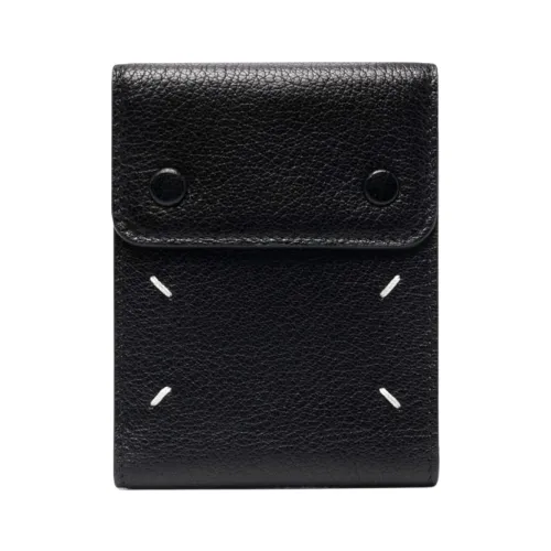 Maison Margiela , Stylish Leather Wallet ,Black male, Sizes: ONE SIZE