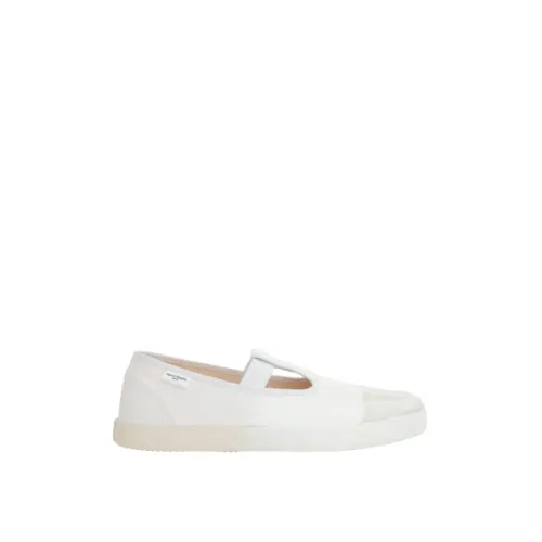Maison Margiela , White Canvas Split-Toe Sneakers ,White female, Sizes: