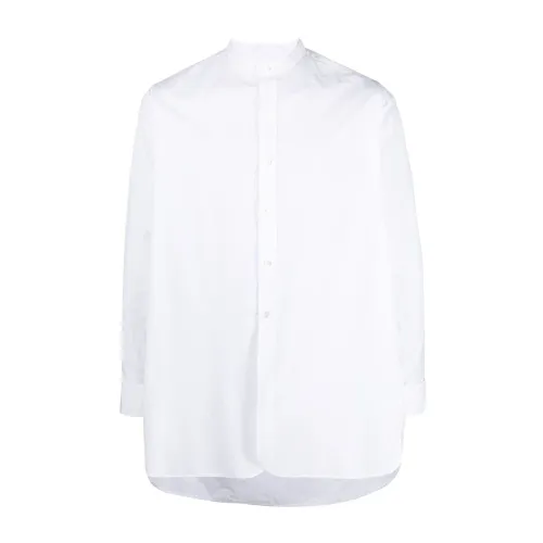 Maison Margiela , White Cotton Band-Collar Shirt ,White male, Sizes: