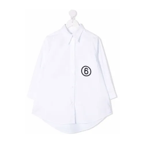 Maison Margiela , White Cotton Logo-Print Shirt ,White male, Sizes: