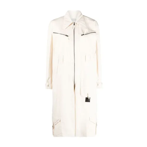 Maison Margiela , White Pocket-Detail Jumpsuit ,White female, Sizes: