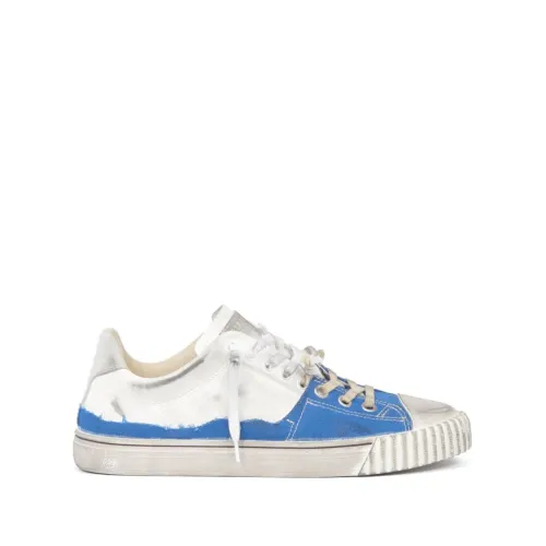 Maison Margiela , White/Sky Blue Canvas Sneakers ,White male, Sizes: