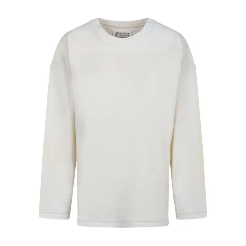 Maison Margiela , White Sweaters for a Stylish Look ,White female, Sizes: