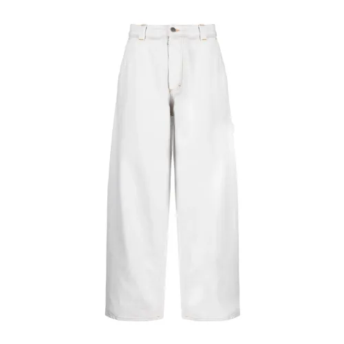 Maison Margiela , White Wide-Leg Jeans ,White female, Sizes: