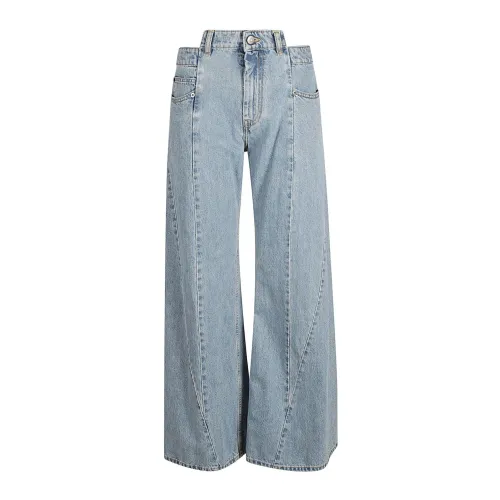 Maison Margiela , Wide Jeans ,Blue female, Sizes: