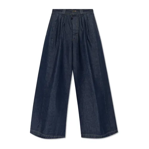 Maison Margiela , Wide leg jeans ,Blue female, Sizes: