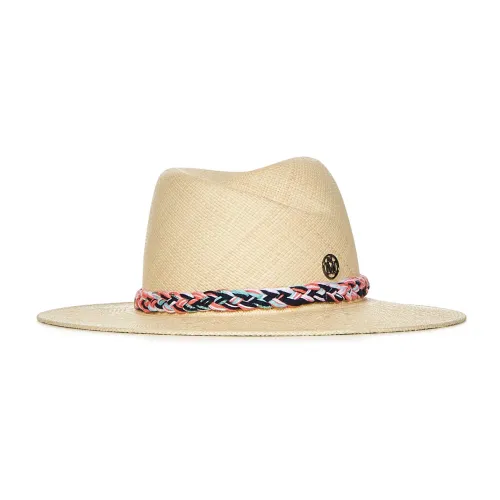 Maison Michel , Beige Braided Tweed Cord Hat ,Beige female, Sizes:
