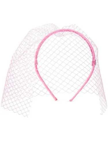 Maison Michel veil-detail hair band - Pink