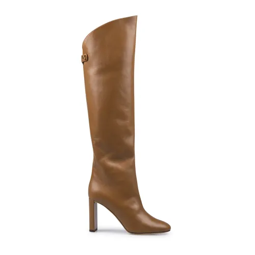 Maison Skorpios , Brown Leather Knee-High Boots ,Brown female, Sizes:
