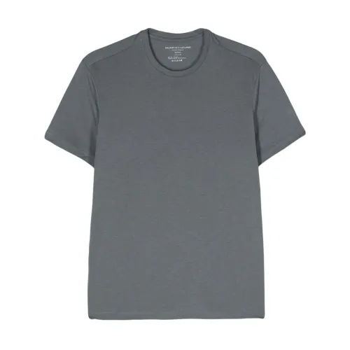 Majestic Filatures , Grey Blue Round Neck T-Shirt ,Gray male, Sizes: