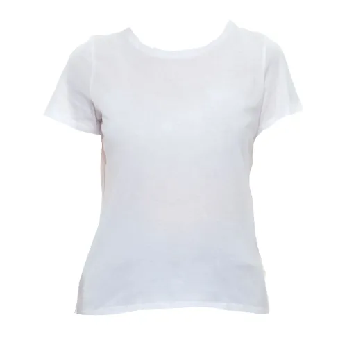 Majestic Filatures , Striped T-Shirt and Polo Set ,White female, Sizes: