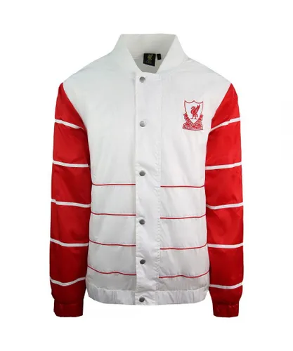 Majestic L.F.C Liverpool FC Mens White/Red Bomber Jacket