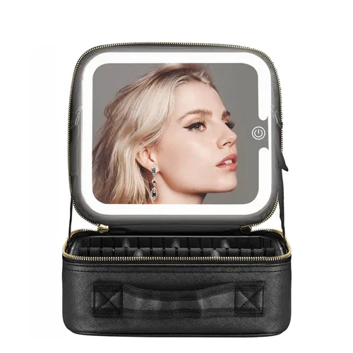 Makeup Bag with LED Mirror