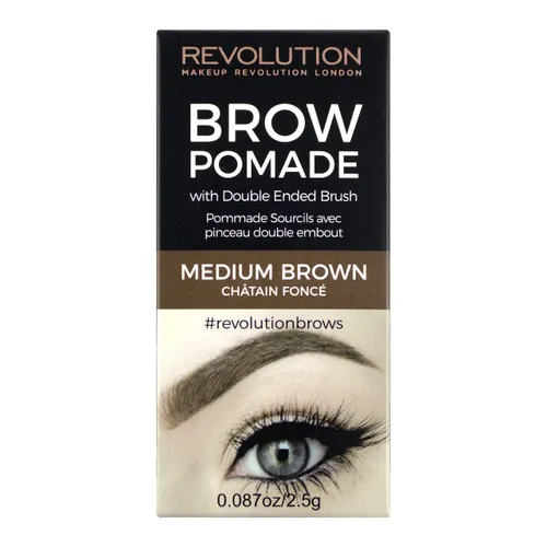 Makeup Revolution Brow Pomade With Brush - Medium Brown