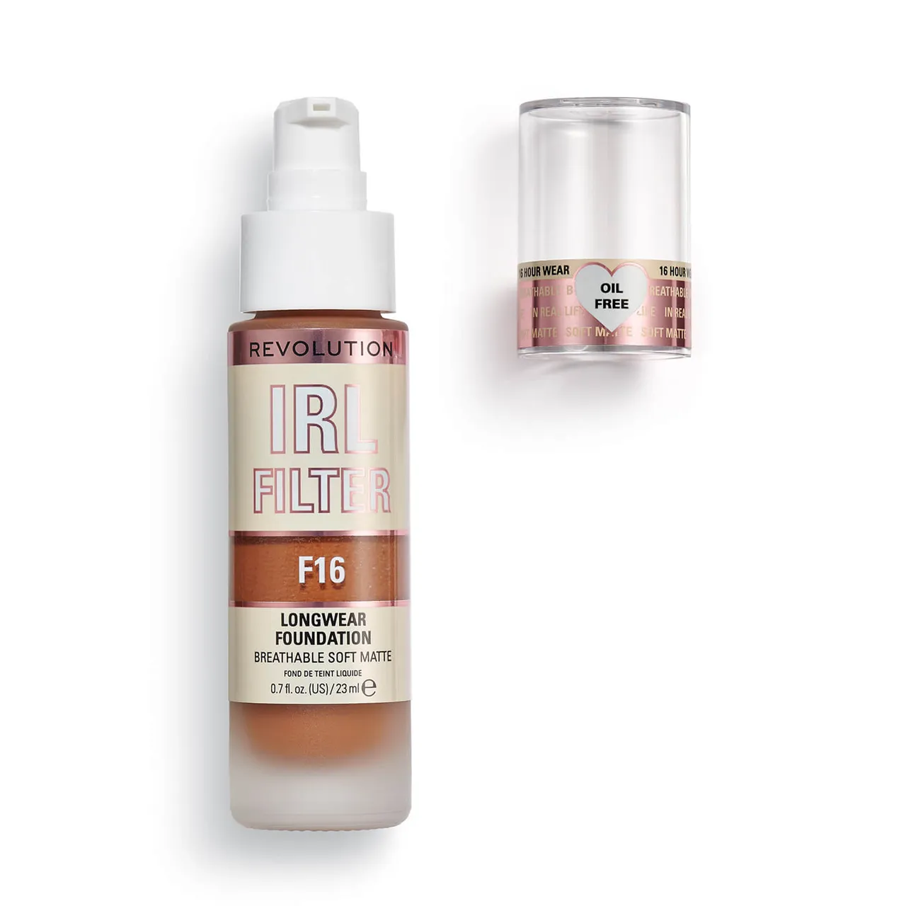 Makeup Revolution IRL Filter Longwear Foundation 23ml (Various Shades) - F16