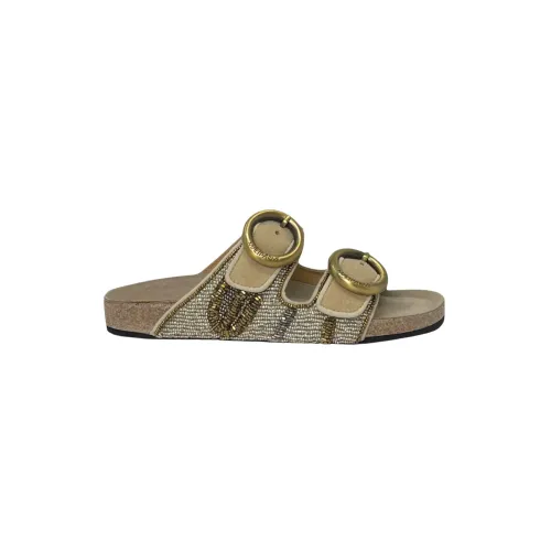 Maliparmi , Elegant and Comfortable Sliders for the Modern Woman ,Beige female, Sizes: