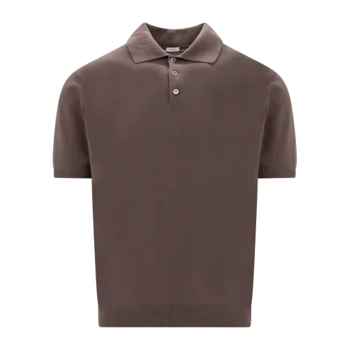 Malo , Clothing T-Shirts Polo Shirt Brown Ss23 ,Brown male, Sizes: