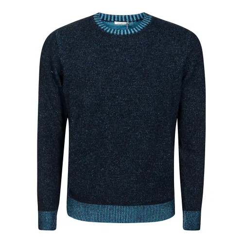 Malo , Sophisticated Cashmere Crew Neck Sweater ,Blue male, Sizes:
