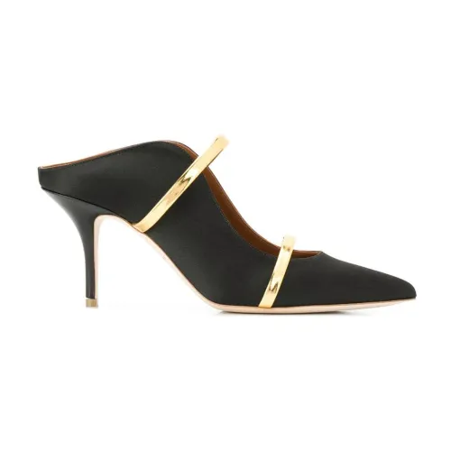 Malone Souliers , Black and Gold-tone Maureen Pumps ,Black female, Sizes: