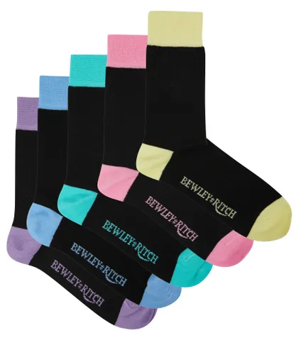 Malpas Socks 5pk Black Multi - One Size 6-11