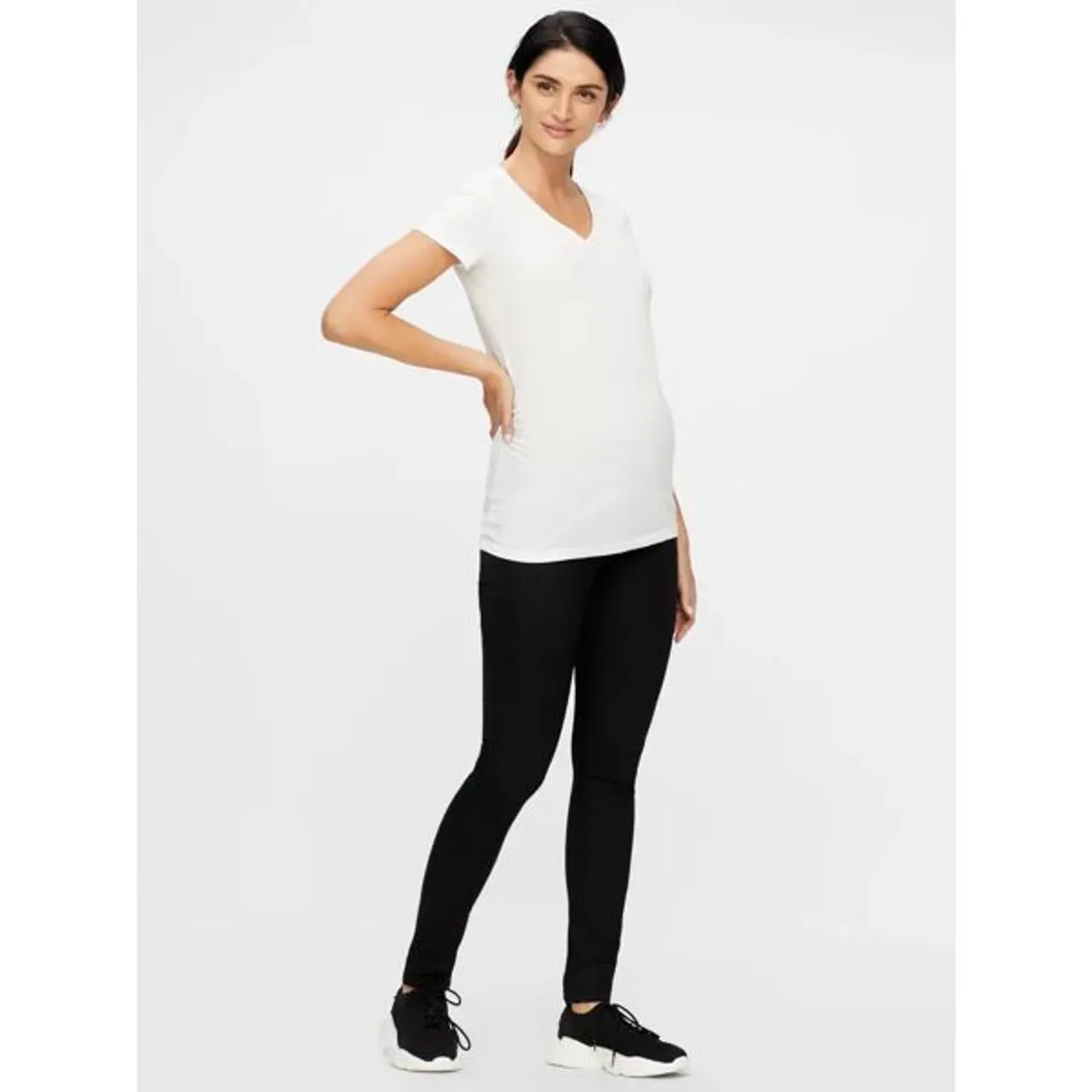 Mamalicious Juliane Plain Maternity Jeans, Black - Black - Female