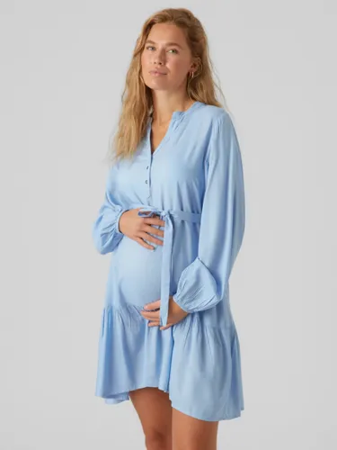 Mamalicious Mercy Shirt Maternity Dress, Della Robbia Blue - Della Robbia Blue - Female