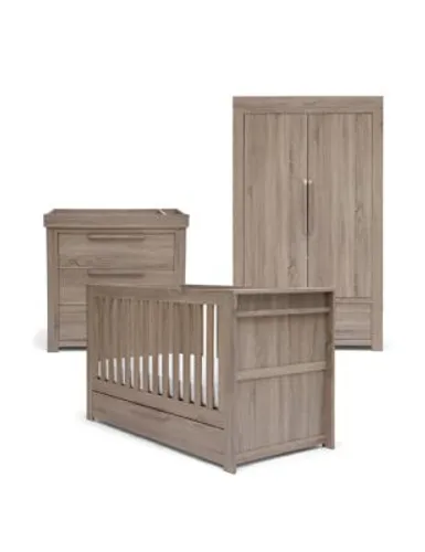 Mamas & Papas Franklin 3 Piece Cotbed Range with Dresser and Wardrobe - Grey, Grey