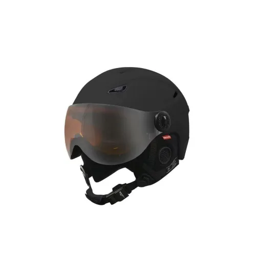 Manbi Junior Park Visor Pro Ski Helmet: Black: 53-54cm XS Size: 53-54c