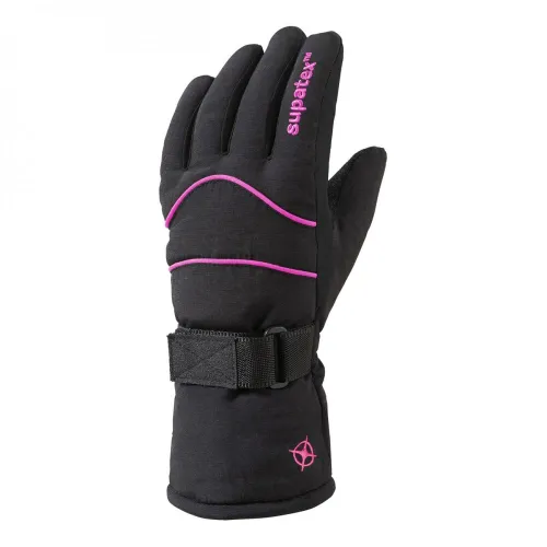 Manbi Kids Rocket Glove: Black/Pink: 9-10 Years Size: 9-10 Years, Colo