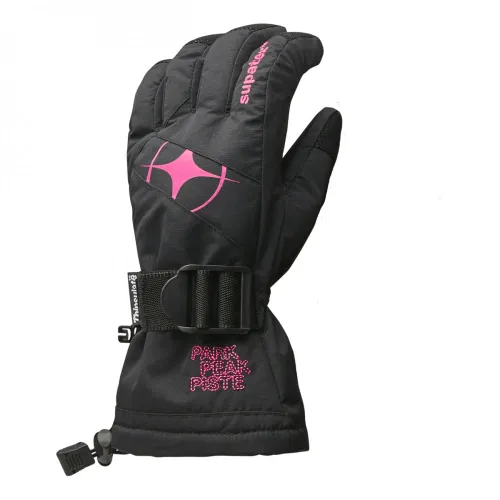 Manbi Womens Epic Ski Glove: Black/Fuchsia: L Size: L, Colour: Black/F