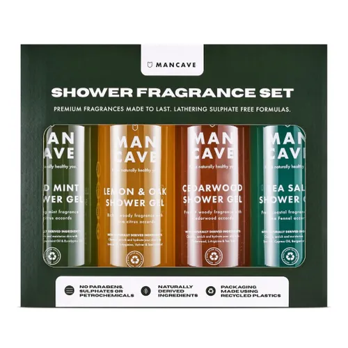 ManCave Men's Ultra-Premium Shower Gel Fragrance Gift Set