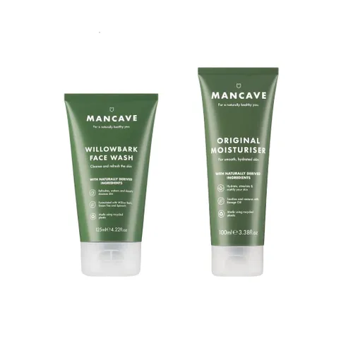 ManCave Skincare Duo Giftset for Him featuring Willowbark