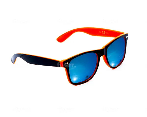 Manchester City F.C. Two Tone Orange Blue Mirror Sunglasses