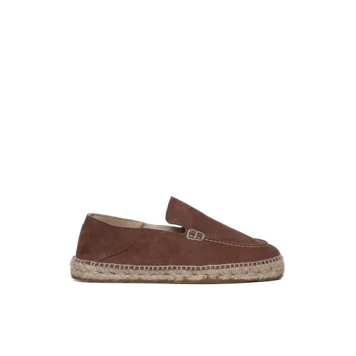 Manebí , Brown Suede Slip-on Flat Shoes ,Brown male, Sizes: