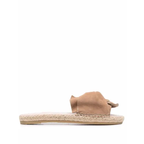 Manebí , Vintage Taupe Twist-Detail Espadrille Sandals ,Pink female, Sizes: