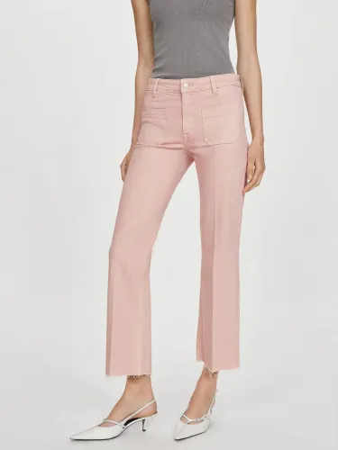 Mango Alex Cropped Jeans - Pink - Female